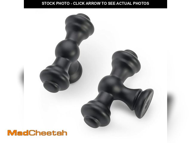 Lot 74-14144768 - Asidrama 10 Pack Matte Black Kitchen Cabinet Knobs - Dresser &amp; Drawer Knobs - Zinc Cabinet Hardw...