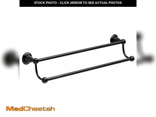 Lot 74-12085857 - Delta Porter 24 in. Wall Mount Double Towel Bar Bath Hardware Accessory in Oil Rubbed Bronze - UNUSE...