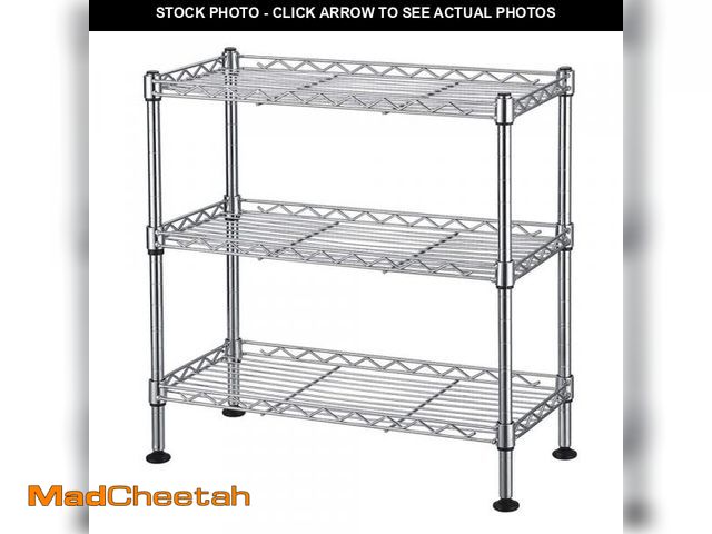 Lot 74-12463760 - Karl home Modern Silver Wire Shelf (17.72 in. D x 7.87 in. W) - UNUSED