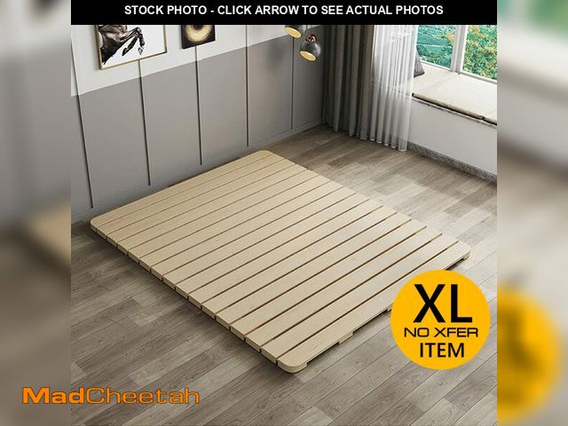 Lot 74-13117863 - LOBOTOU Floor Bed Frame King Size, Breathable Moisture-Proof Bed Plate, Wood Roll-Type Slatted Bed J...