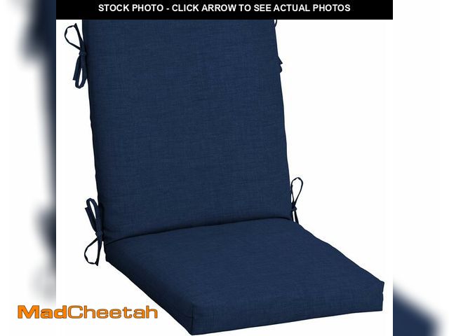 Lot 74-14348496 - Arden Patio Dining Outdoor Chair Cushions, 20x44, Rain-Proof Seat Pad, Fade-Resistant Outdoor Cushio...
