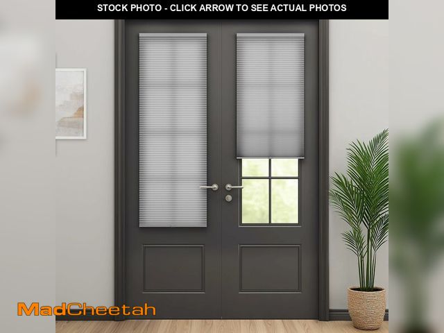 Lot 74-14210677 - LazBlinds Cordless Cellular Shades for French Doors, No Drill French Door Blinds for Privacy, Light ...