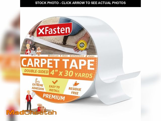 Lot 74-14274328 - XFasten Double Sided Carpet Tape for Area Rugs, 4 Inch x 30 Yards Ã¢â¬â Heavy Duty Anti Slip Rug ...