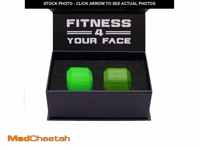 Lot 74-12702123 - Jawzrsize Jaw Exerciser for Men - Pop N Go Guys Pack Intermediate Neon and Advanced Green Jaw Traine...