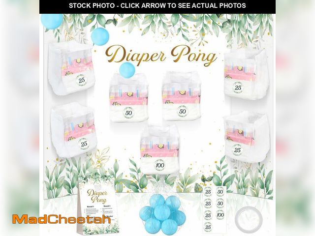 Lot 74-14267779 - Greenery Baby Shower Diaper Game Set Baby Shower Favor 1 Leaves Games Board Diapers 10 Sage Green Pl...