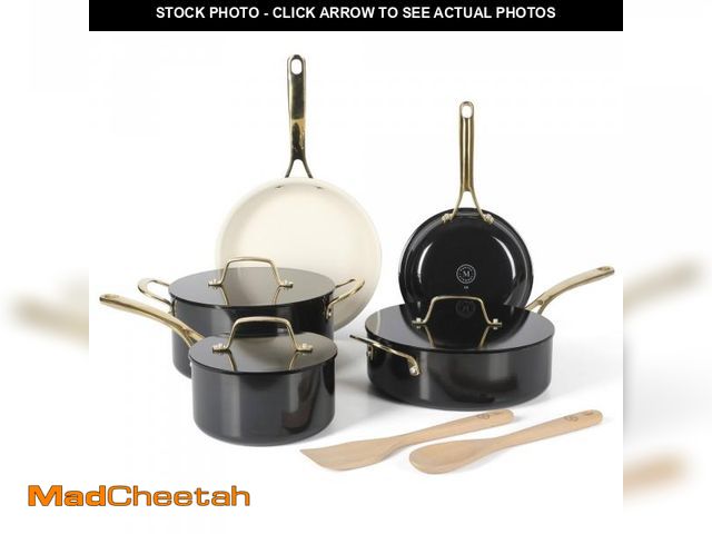 Lot 74-12370032 - Martha Stewart Collection Premium Ceramic Nonstick Aluminum 10-Pc. Cookware Set, Exclusively at Macy...