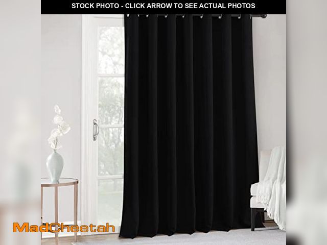 Lot 74-7764968 - (SINGLE PANEL) RYB HOME Extra Wide Curtains Blackout - 100% Privacy Backdrop Curtains &amp; Drapes f...