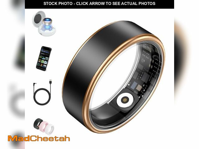 Lot 74-12704448 - Oucscru Smart Ring for Women Men, Health Fitness Tracker, IP68 Waterproof, Long Lasting Batteries Sl...