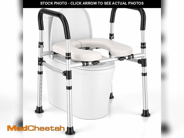 Lot 74-13575468 - Toilet Seat Riser for Seniors, Raised Toilet Seat with Handles - FSA/HSA Eligible, Adjustable Height...