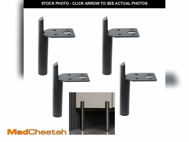 Lot 74-14423194 - ALXEH 3 Inch Furniture Legs Side Mounted Coffee Table Feet Black, Set of 4 - UNUSED