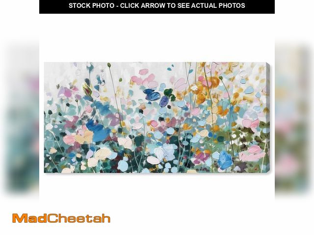 Lot 74-13067664 - Art Remedy Blue Forest Gallery Wrapped Floral Fine 1 Piece Canvas Wall Art, 54" x 20", Gallery Wrapp...