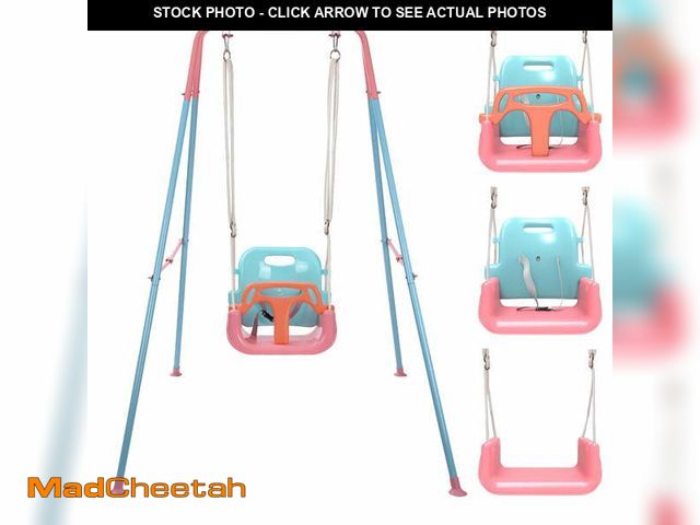 Lot 74-14587904 - G TALECO GEAR 3-in-1 Toddler Swing Sets for Backyard, Comfy Baby Swing Outdoor Indoor, Kids Swing wi...