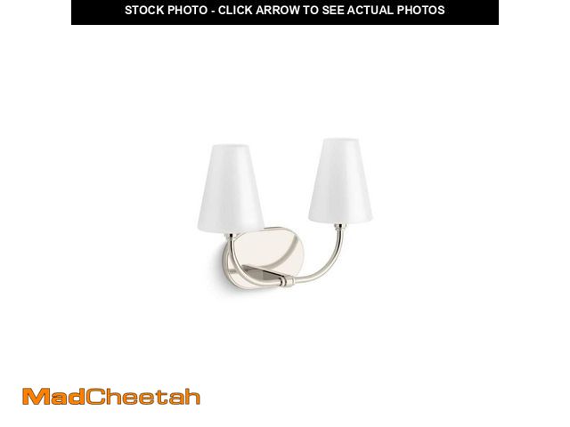 Lot 74-12912739 - KOHLER Kernen By Studio McGee Two-Light Polished Nickel Wall Sconce - UNUSED