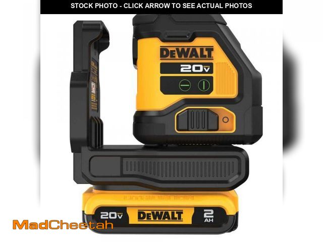 Lot 74-12364007 - DEWALT 20V MAX Lithium-Ion Cross Line Laser Level Kit with 2.0Ah Battery, Charger and Case - UNUSED