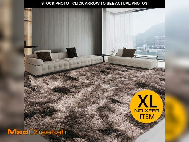 Lot 74-12980643 - HOMBYS Shaggy Area Rug 12x15 Feet, Ultra Fuzzy Large Plush Faux Fur Carpet for Living Room Bedroom, ...