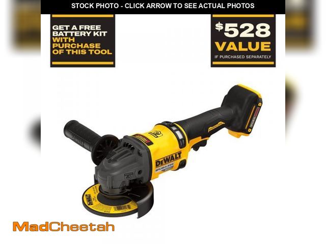 Lot 74-12032103 - DEWALT FLEXVOLT 60V MAX Cordless Brushless 4.5 in. to 6 in. Small Angle Grinder with Kickback Brake ...