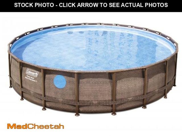 Lot 74-12476915 - Coleman Power Steel 22  X 52  Round Metal Frame Above Ground Pool Set - UNUSED