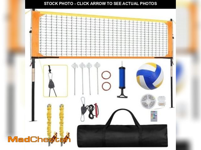 Lot 74-12143472 - Crtynell Heavy Duty Volleyball Net Outdoor with Anti-Sag System  Adjustable Aluminum Poles  Professi...