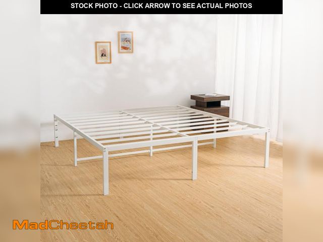 Lot 74-12513783 - Lusimo King Bed Frame 18 inch Heavy Loading Steel Slat and Anti-Slip Support Easy Quick Lock Assembl...