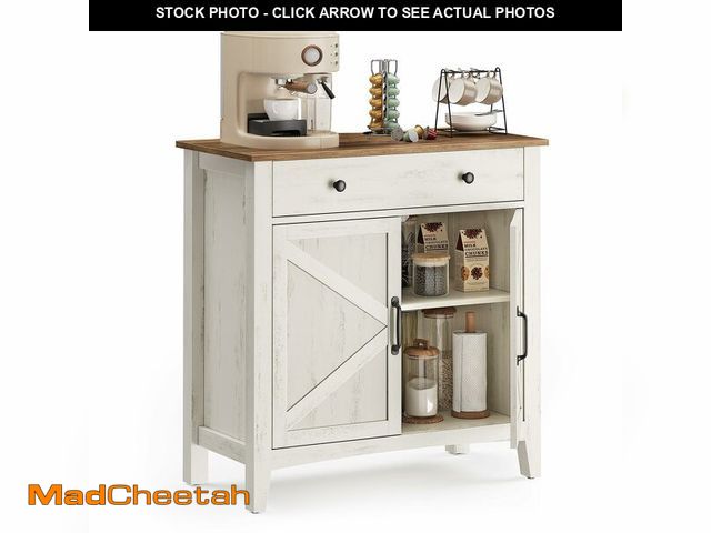 Lot 74-12784843 - VASAGLE LIRY Collection - Buffet Cabinet, Coffee Bar Cabinet with a Drawer, Adjustable Shelf, Sidebo...