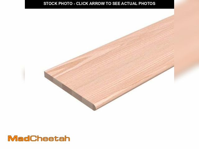 Lot 74-12554244 - Stair Parts 36 in. x 11-1/2 in. Unfinished Red Oak Plain Solid Edge-Glued Stair Tread - UNUSED