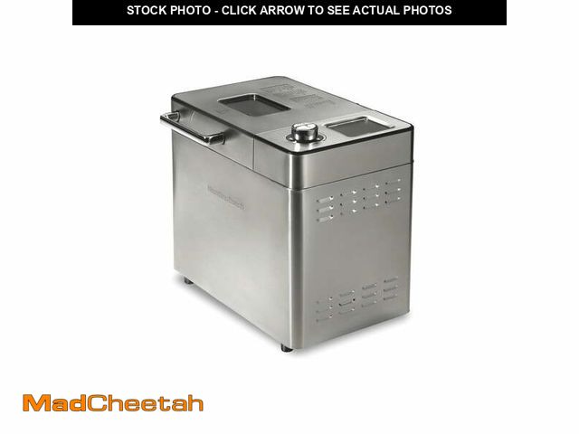 Lot 74-13002041 - Hamilton Beach 2 lb Stainless Steel Premium Bread Maker with auto fruit/nut Dispenser - UNUSED