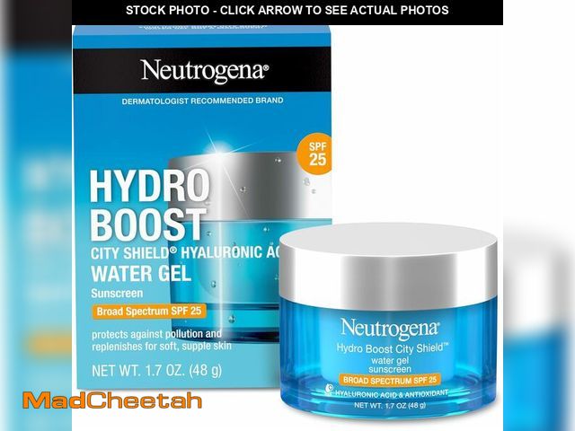 Lot 74-13454490 - Neutrogena Hydro Boost City Shield Water Gel Face Moisturizer with Broad Spectrum SPF 25 Hydrating F...