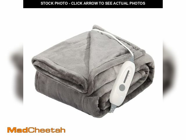 Lot 74-13544490 - JIAMEIDING Electric Heated Blanket Throw, Super Soft Flannel 50" x 60" Heating Throw with 3 Fast Hea...