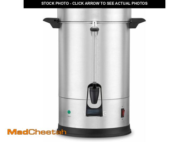Lot 74-14203372 - Waring Commercial Coffee Urn, 30 Cup Capacity Stainless Steel Electric Percolator, Dual Heater Syste...