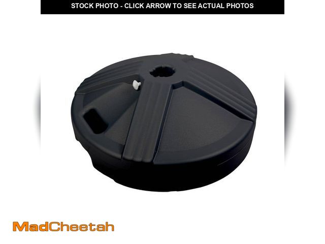 Lot 74-14344399 - USW US Weight 50 lbs. Fillable Capacity Round Outdoor Patio Umbrella Base in Black - UNUSED