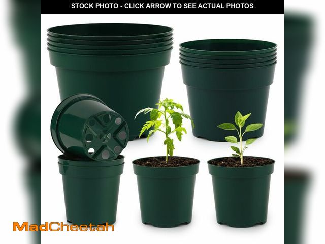 Lot 74-12607145 - RooTrimmer 15 Pack 4/6/8 Inch Plant Nursery Pots, Thickened Plastic Pots for Plants with Drainage Ho...