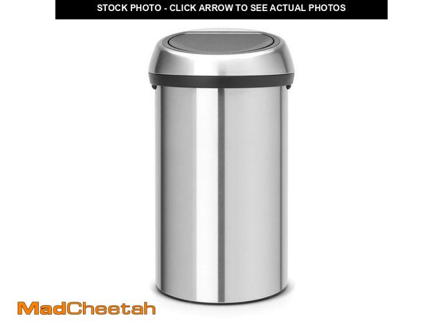 Lot 74-14393895 - Brabantia 16 Gal. Matte Steel Fingerprint Proof Touch Top Trash Can - UNUSED