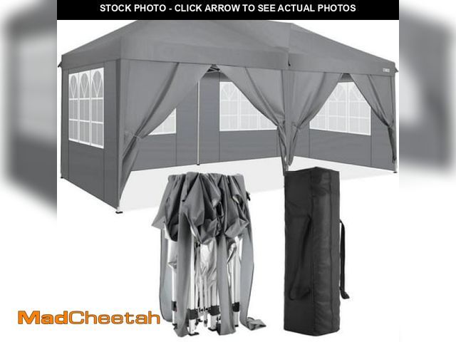 Lot 74-12224022 - SANOPY 10  X 20  EZ Pop up Canopy Tent Party Tent Outdoor Event Instant Tent Gazebo with 6 Removable...