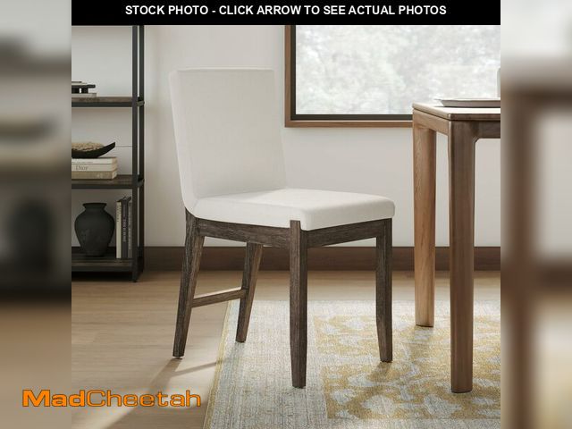 Lot 74-13101223 - Nathan James Gracie Scandinavian Dining Chair with Cushion, Boucle Dining Chair with Solid Wood Fram...