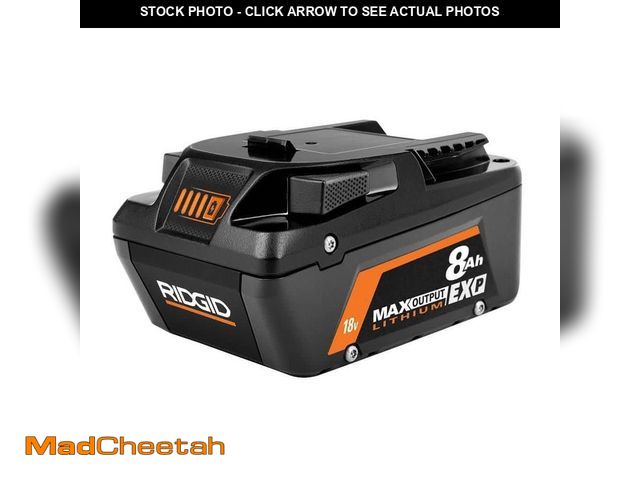 Lot 74-13270644 - RIDGID 18V 8.0 Ah MAX Output EXP Lithium-Ion Battery - UNUSED