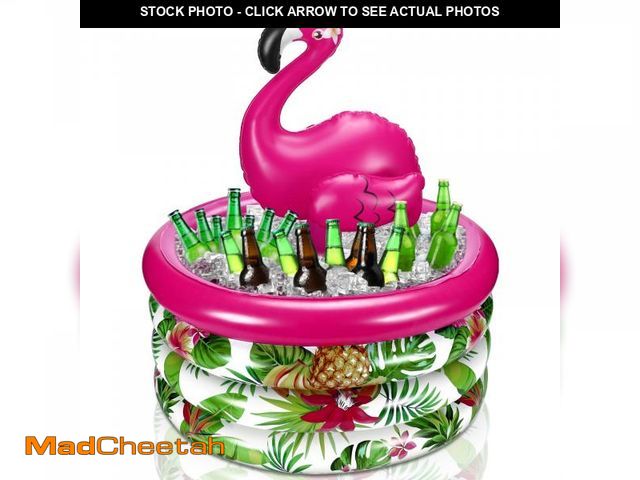 Lot 74-12111984 - Bencailor Pink Flamingo Party Decoration Flamingo Ghost Inflatable Cooler Blow up Drink Cooler Reusa...