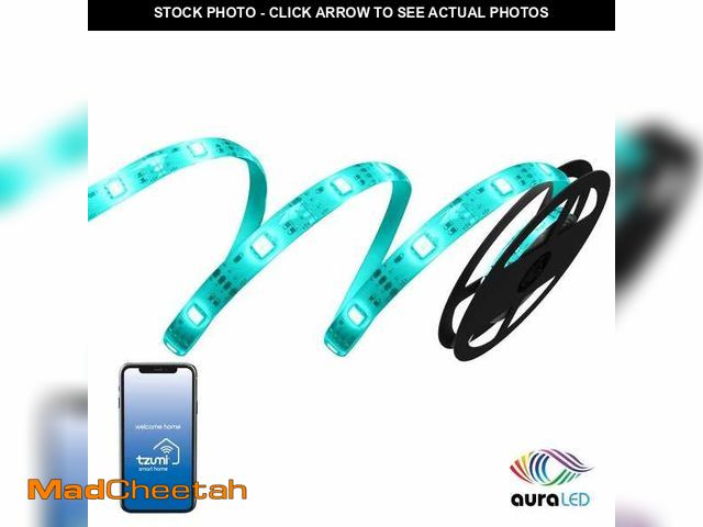 Lot 74-12804748 - Tzumi Aura LED 10-Watt Equivalent 16 ft. Wifi Enabled Smart LED Night Light StripÃâÃÂ  (1-Strip)...