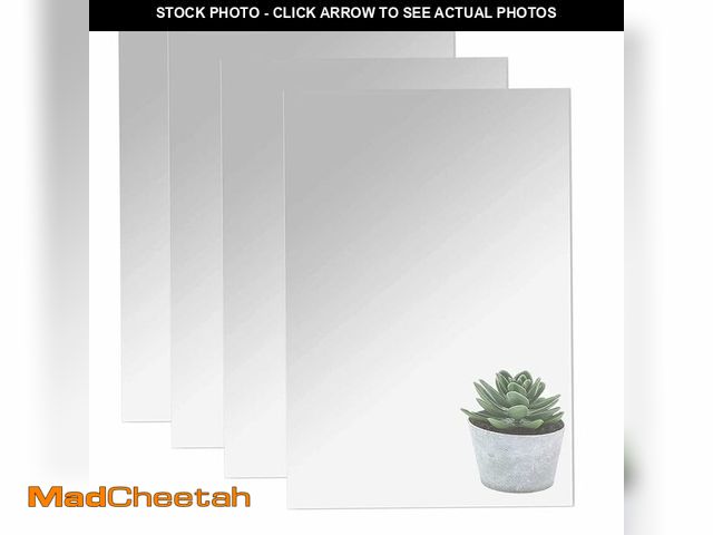 Lot 74-14046706 - DARENYI 16"x 12"x 4Pcs Acrylic Mirror Sheet, Flexible Non Glass Full Length Full Body Mirror Tiles w...