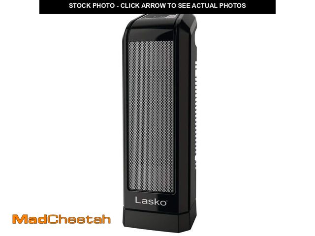 Lot 74-13693258 - *DIRTY* Lasko 1500-Watt 16 in. Electronic Ceramic Tower Space Heater with Remote Control and Adjusta...