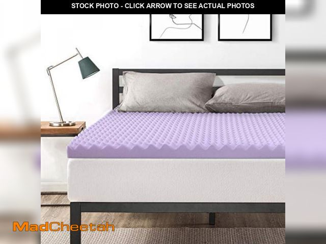 Lot 74-12136803 - Best Price Mattress 3 Inch Egg Crate Memory Foam Mattress Topper with Soothing Lavender Infusion, Ce...