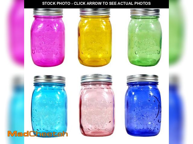 Lot 74-13541729 - COOKWIN Colored Mason Jars 16oz Wide-Mouth Set, Durable Mason Jars 16 Oz With Lids And 16oz Mason Ja...