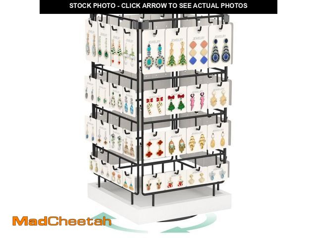 Lot 74-11549510 - EsLuker.ly Rotating Earring Display Holder Stand for Vendors Events Selling, Large Capacity 64 Hooks...
