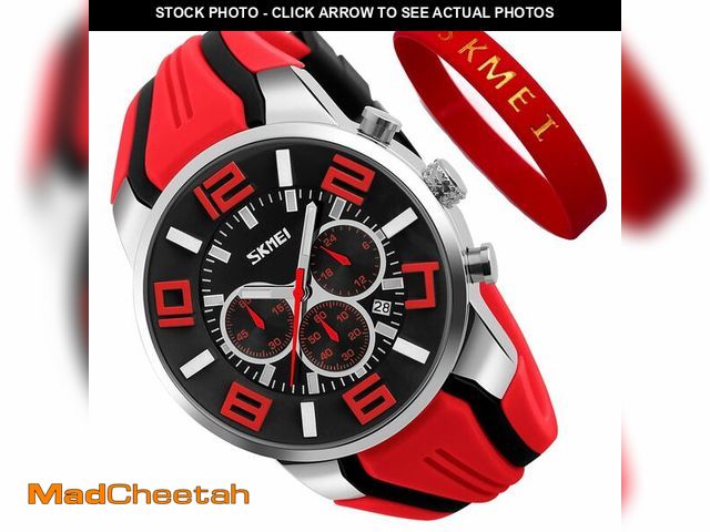 Lot 74-14385139 - SKMEI Men Watches Silicone Band Young Waterproof Sports Fashion Casual Large Big Face Chronograph Lu...