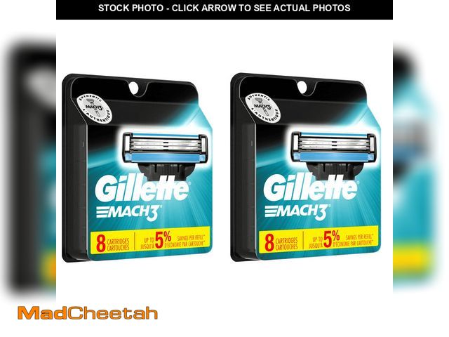 Lot 74-12456188 - Mach 3 Razor Refills for Men, 16 Count Razor Blade Refills - UNUSED