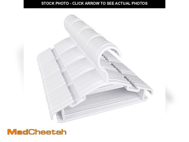 Lot 74-12701208 - GoodtoU Baby Hangers 100 Pack - 10.2" Kids Plastic Hanger for Closet - Sturdy for Newborn Infant Tod...