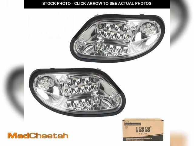 Lot 74-12968030 - 10L0L Golf Cart Headlights for EZGO TXT/T48 (2014-Up) - Driver &amp; Passenger Side Replacement, 12V...