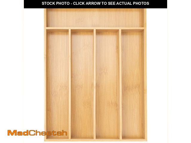 Lot 74-14057283 - Besilord Silverware Organizer Kitchen Drawer Organizer Utensil Organizer Bamboo Silverware Holder Cu...