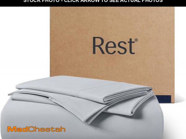 Lot 74-12331122 - RESTÃ EvercoolÃ+ Starter Sheet Set, Queen, Light Gray, Breathable Bed Sheets for Hot Sleeper and N...