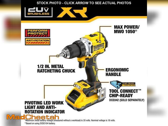 Lot 74-13678566 - DEWALT 20V XR Lithium-Ion Cordless Brushless 1/2 in. Drill/Driver Kit with (2) 4.0 Ah Batteries and ...