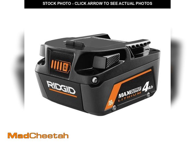 Lot 74-14375063 - RIDGID 18V 4.0 Ah MAX Output Lithium-Ion Battery - UNUSED